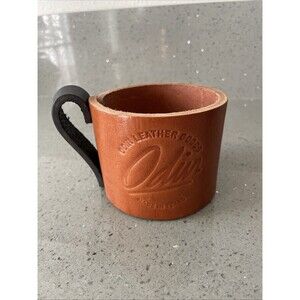 Odin Leather Goods Texas Mason Travel Mug Texas Honey Tan Brown